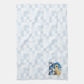 Kind Blauw Patchwork Monogram Letter L Theedoek (Verticaal)