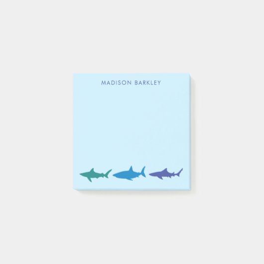 Kind Blauwe haaien Post-it® Notes (Voorkant)