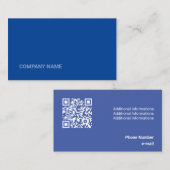Kind Blue Tone Flat Shapes Qr Code Visitekaartje (Voorkant / Achterkant)