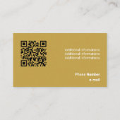 Kind Blue Tone Flat Shapes Qr Code Visitekaartje (Achterkant)