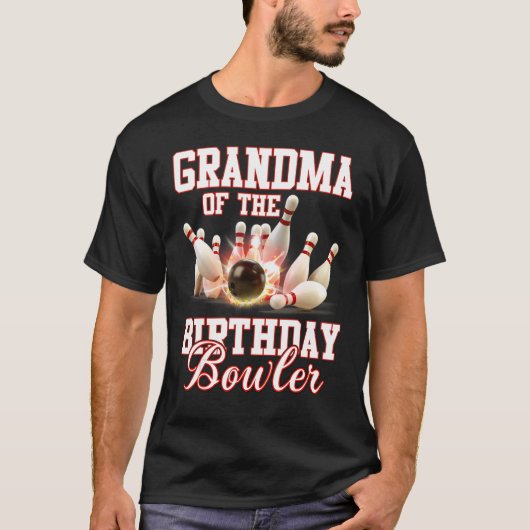 Kind Bowling Party kleinma van The Birthday Bowler T-shirt (Voorkant)