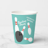 Kind bowling Verjaardagsfeestje op maat gemaakte p Papieren Bekers (Achterkant)