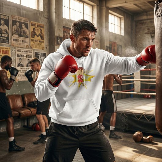 Kind Boxer in rode handschoenen en korte broek Hoodie