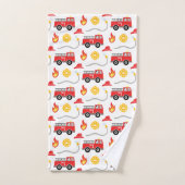 Kind brandweerwagen bad handdoek (Handdoek)
