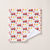 Kind brandweerwagen bad handdoek (Wasdoekje)