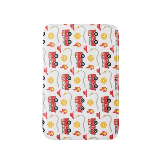 Kind brandweerwagen badmat (Voorkant Verticaal)