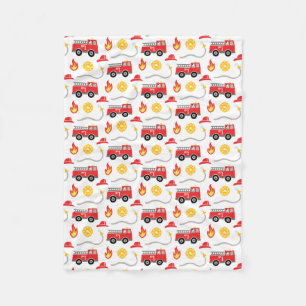 Kind brandweerwagen fleece deken