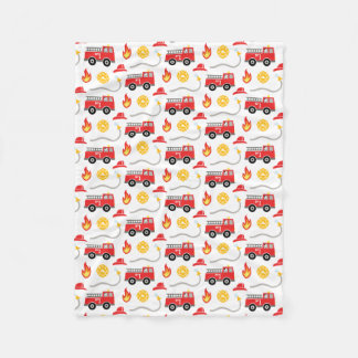 Kind brandweerwagen fleece deken