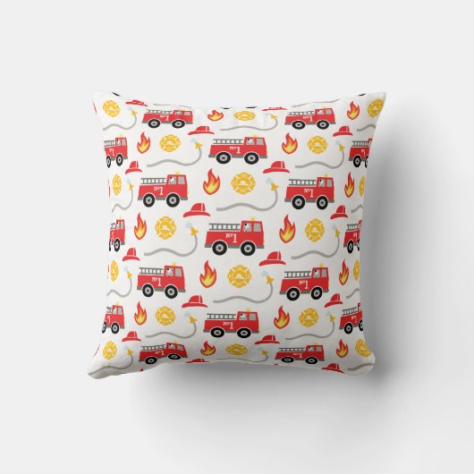 Kind brandweerwagen kussen (Achterkant)