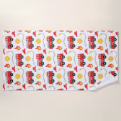 Kind brandweerwagen strandlaken (Voorkant)