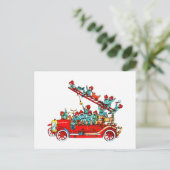 Kind Briefkaart brandweerwagen (Staand voorkant)