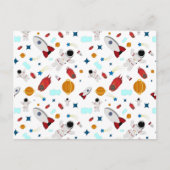 Kind Buitenruimte en astronaut patroon Briefkaart (Voorkant)