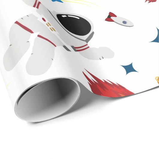 Kind Buitenruimte en astronaut patroon Cadeaupapier (Rol Hoek)