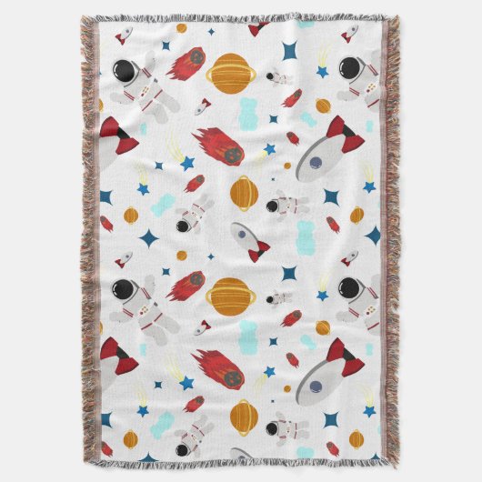 Kind Buitenruimte en astronaut patroon Deken (Voorkant Verticaal)