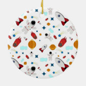 Kind Buitenruimte en astronaut patroon Keramisch Ornament (Achterkant)