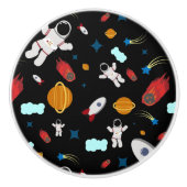 Kind Buitenruimte en astronaut patroon Keramische Knop (Voorkant)