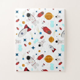 Kind Buitenruimte en astronaut patroon Legpuzzel