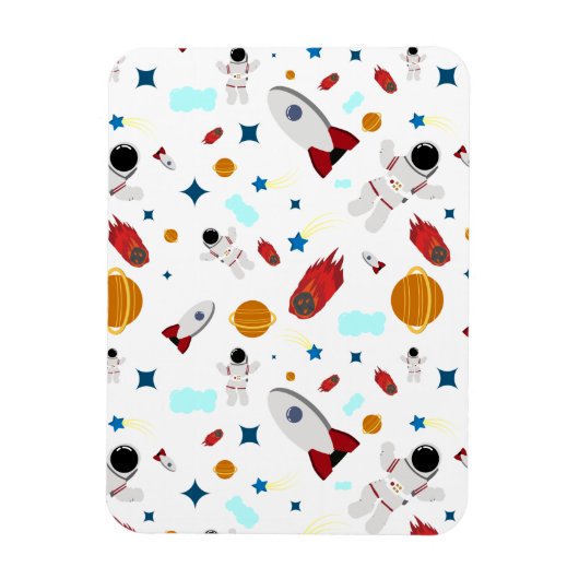 Kind Buitenruimte en astronaut patroon Magneet (Verticaal)