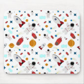Kind Buitenruimte en astronaut patroon Muismat (Voorkant)