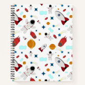 Kind Buitenruimte en astronaut patroon Notitieboek (Voorkant)