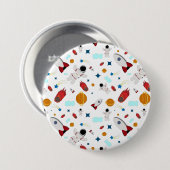 Kind Buitenruimte en astronaut patroon Ronde Button 7,6 Cm (Voorkant /achterkant)