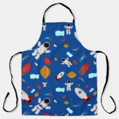 Kind Buitenruimte en astronaut patroon Schort (Voorkant)