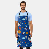 Kind Buitenruimte en astronaut patroon Schort (Gedragen)