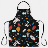 Kind Buitenruimte en astronaut patroon Schort (Voorkant)