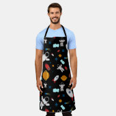 Kind Buitenruimte en astronaut patroon Schort (Gedragen)