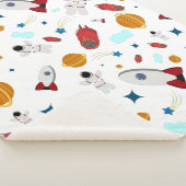 Kind Buitenruimte en astronaut patroon Sherpa Deken (3/4)