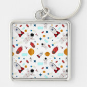 Kind Buitenruimte en astronaut patroon Sleutelhanger (Voorkant)