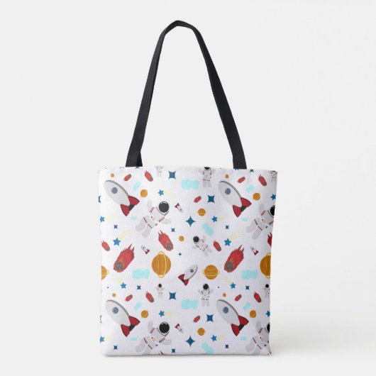 Kind Buitenruimte en astronaut patroon Tote Bag (Achterkant)