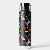 Kind Buitenruimte en astronaut patroon Waterfles (Achterkant)
