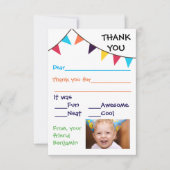 Kind Bunting Custom - 3x5 dank u kaarten (Voorkant)