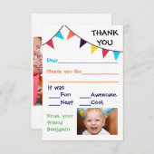 Kind Bunting Custom - 3x5 dank u kaarten (Voorkant / Achterkant)