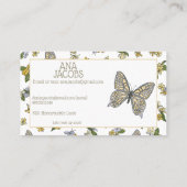 Kind Butterfly Contact Calling Card Contactkaartje (Achterkant)