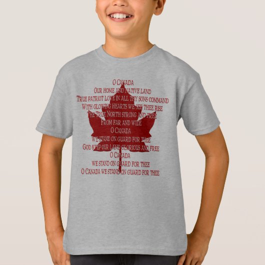 Kind Canada Anthem Jersey Souvenir Canada Shirt (Voorkant)