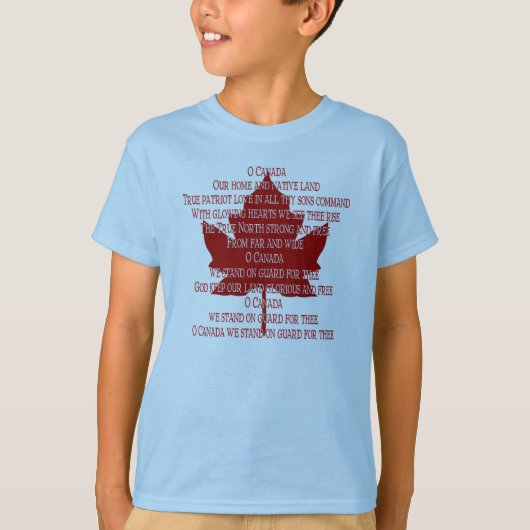 Kind Canada Anthem Jersey Souvenir Canada Shirt (Voorkant)