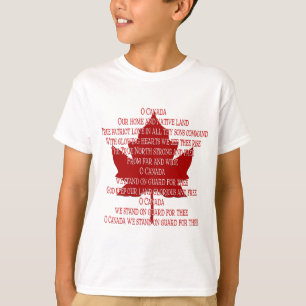 Kind Canada Anthem T-shirt Souvenir Canada Shirt