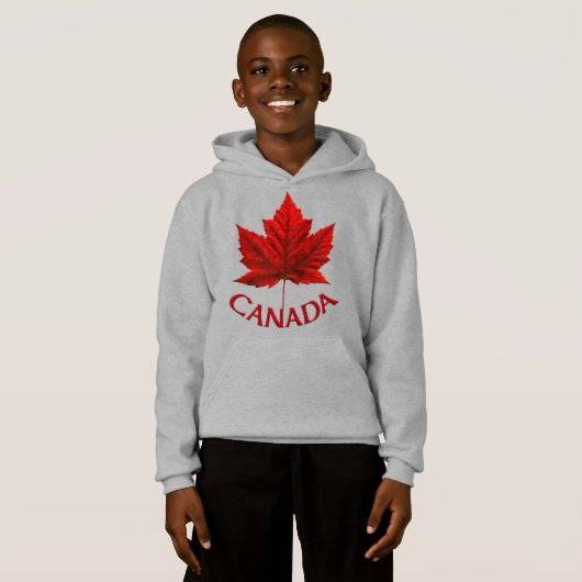 Kind Canada Flag Hoodie Maple Leaf Kind Hoodie (Voorkant volledig)