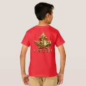 Kind Canada T-shirt Aangepast team Canada Kind Shi (Achterkant volledig)