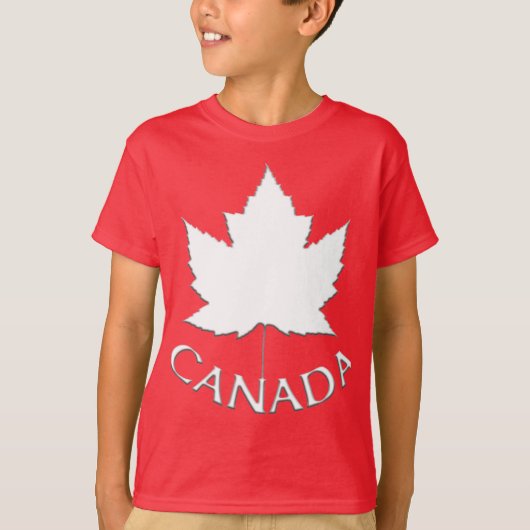 Kind Canada T-shirt Aangepaste naam Canada Shirten (Voorkant)