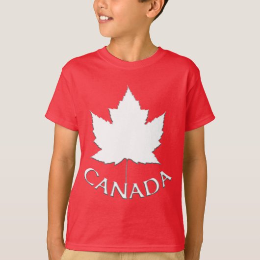 Kind Canada T-shirt Aangepaste naam Canada Shirten (Voorkant)