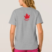Kind Canada T-shirt Aangepaste naam Maple Leaf Shi (Achterkant)