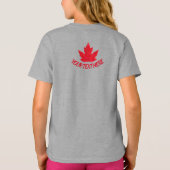 Kind Canada T-shirt Aangepaste naam Maple Leaf Shi (Achterkant)