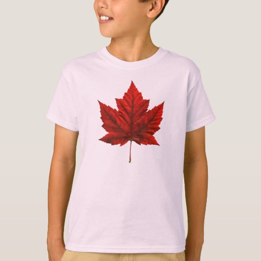 Kind Canada T-shirt Ringer Maple Leaf Kind T-Shirt (Voorkant)