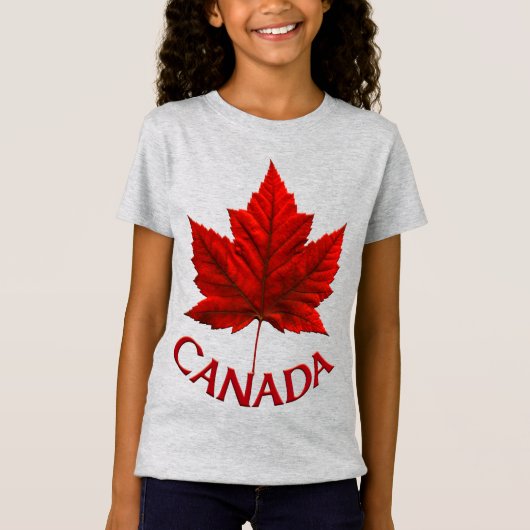 Kind Canada T-shirts Canada Maple Leaf Shirten (Voorkant)