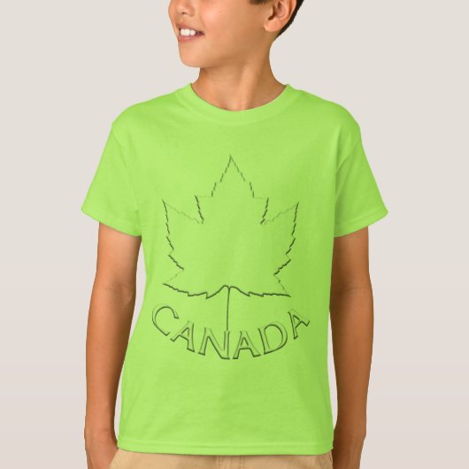 Kind Canada Vlag overhemd Maple Leaf Kind Shir T-shirt (Voorkant)