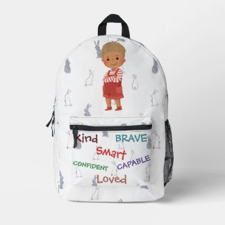 Kind Capable Smart Loved - Personalized Kid Backpa Bedrukte Rugzak