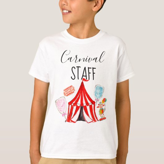 Kind Carnaval personeel shirt circus verjaardagsde (Voorkant)